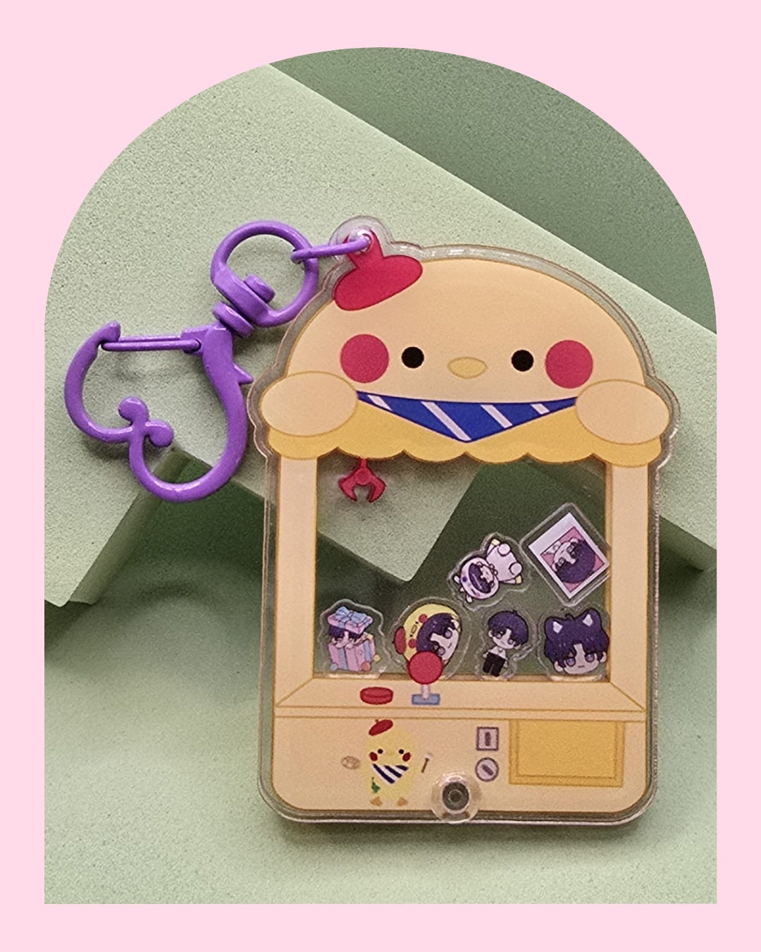 Love and Deepspace Mascot Claw Machine Shaker Keychain **Clearance**