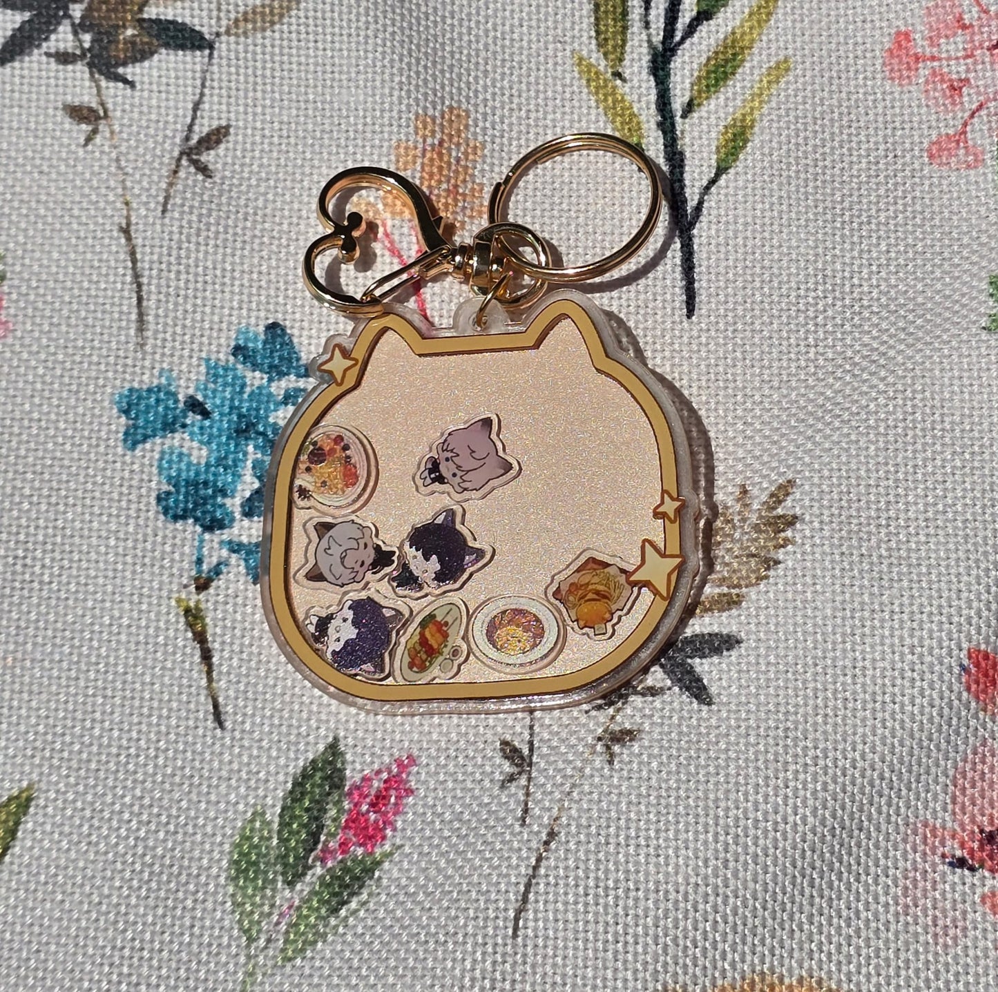 Love and Deepspace Kitty Cat Cafe Shaker Keychain **Clearance**