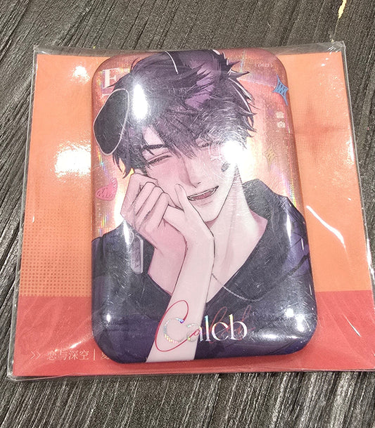 Love and Deepspace Caleb "Finger Temperature" Fanmade Artist Authorized Badge LADS