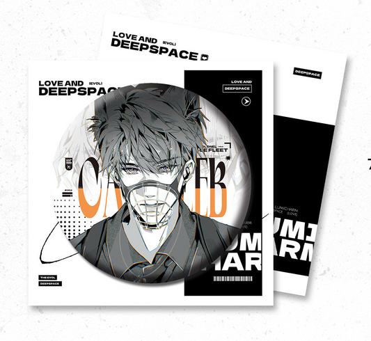 Love and Deepspace Caleb "Lumi Charm" Fanmade Artist Authorized Round Badge LADS