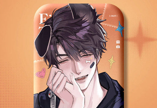 Love and Deepspace Caleb "Finger Temperature" Fanmade Artist Authorized Badge LADS