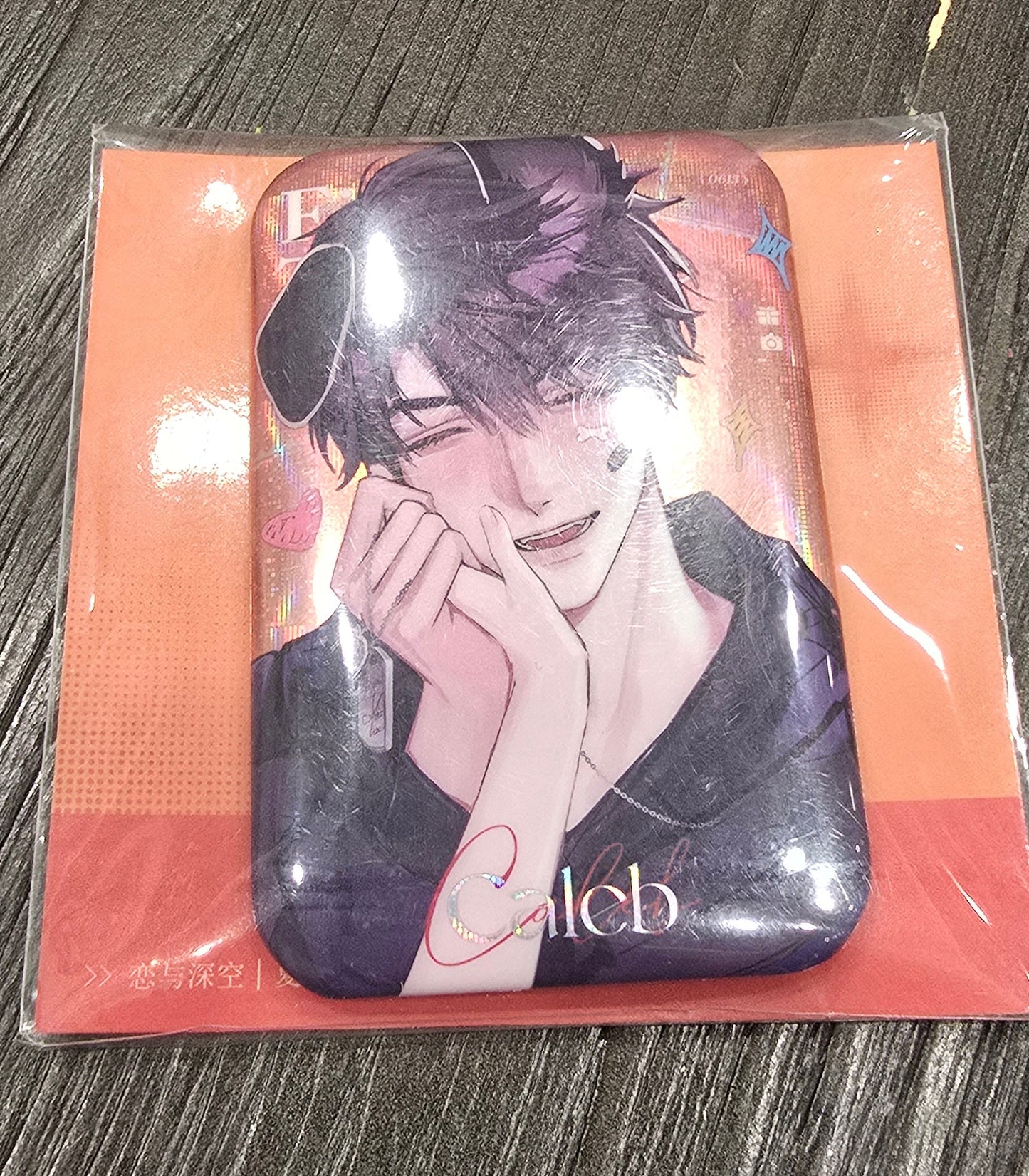 Love and Deepspace Caleb "Finger Temperature" Fanmade Artist Authorized Badge LADS